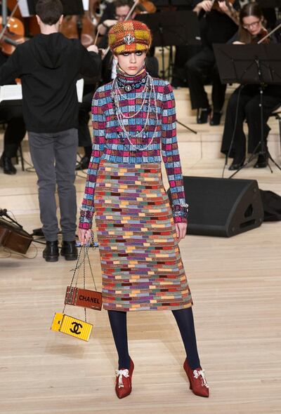 Woven fabrics took inspiration from the brickwork of the buildings near Hamburg's docks