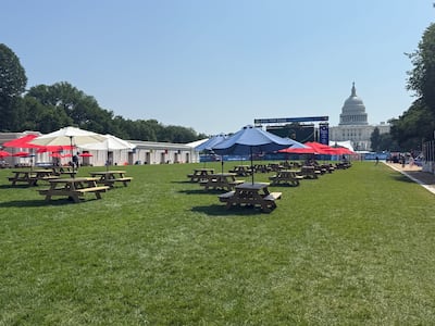 Parts of the Great American State Fair were empty on July 1. Thomas Watkins / The National