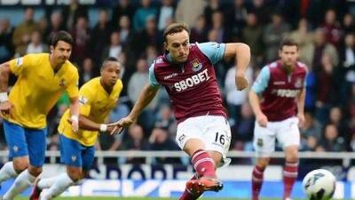 Mark Noble scored twice for West Ham. Mike Hewitt / Getty Images