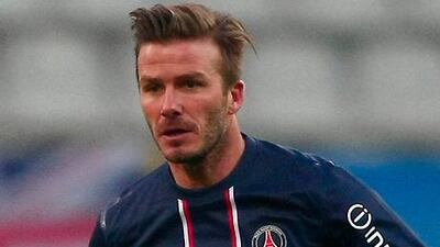 David Beckham in action for PSG.