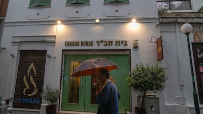 The Jewish restaurant that Greek officials say was one of the targets of the planned terrorist attack in central Athens. AP