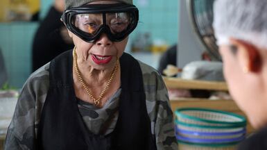 Michelin-star chef Jay Fai, a veteran of Thai street food culture, at her restaurant in Bangkok. AFP