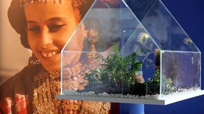 A scent pod inside the Pavilion where visitors can experience historical smells associated with the UAE. Chris Whiteoak / The National