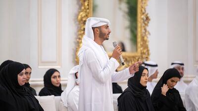 The event on Saturday morning was an opportunity for young people from across the country to meet with and speak directly to President Sheikh Mohamed.