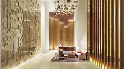 The serviced residences lobby. Courtesy Omniyat