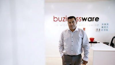 Sajid Iqbal, the co-founder of Buzinessware, has launched Shopware to drive e-commerce in the region. Christopher Pike / The National