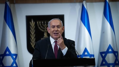 Israeli Prime Minister Benjamin Nethanyahu delivering a statement at Knesset in Jerusalem, Israel, on December 22, 2020. EPA