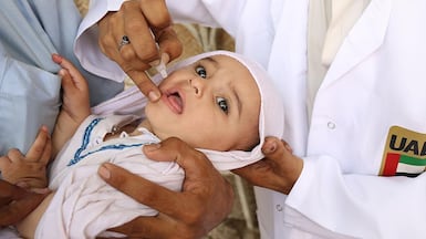 The UAE has helped the polio vaccination drive in countries such as Pakistan. Photo: Wam