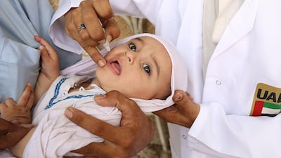 The UAE has helped the polio vaccination drive in countries such as Pakistan. Photo: Wam