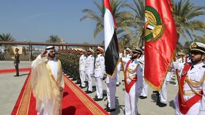 Sheikh Mohammed bin Rashid, Vice President and Ruler of Dubai, attends Sunday’s FNC opening ceremony. Wam