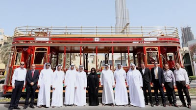 The double-decker trolley, which can carry 50 people, operates from 4pm to midnight on weekdays and from 3pm to 11pm at weekends. Courtesy Emaar