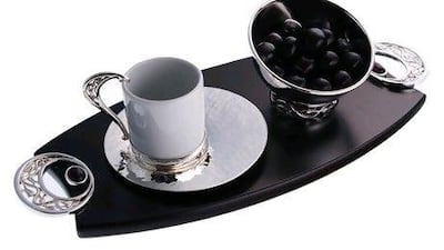 Alem Coffee Set comes complete with a tray, a coffee cup and sweet bowl. Courtesy Angelique.me