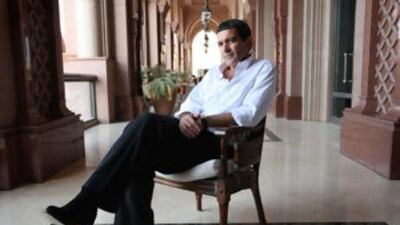 Antonio Banderas at the Emirates Palace hotel in Abu Dhabi. The Zorro star used his appearance at the Middle East International Film Festival to talk about a film project he has been working on for the past 12 years.