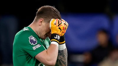 EVERTON RATINGS: Nightmare evening for England keeper. Conceded six, should have done better than parrying straight to Palmer for second goal while disastrous pass out from back gifted Chelsea attacker his third. Reuters