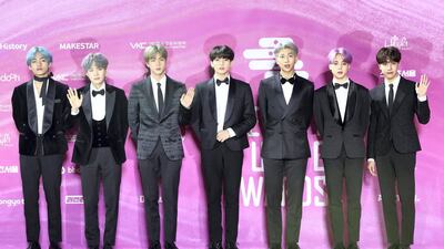 BTS will perform in Riyadh in October but their fans in the UAE are also hoping to see them. Getty