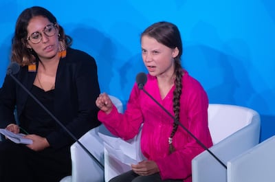 Greta Thunberg stole the show with her angry calls for climate action. EPA