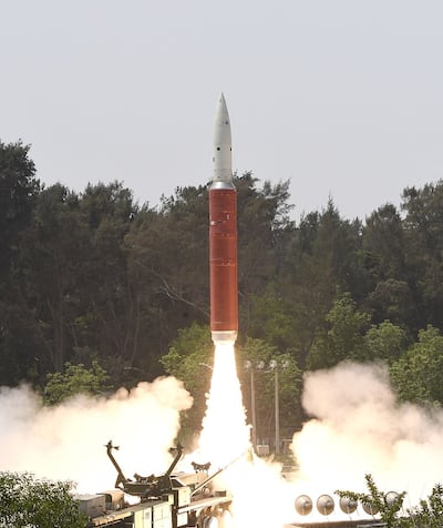 An Indian Asat missile. Ministry of Defence India