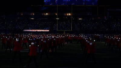 The performance culminated with a flash mob-style dance during 'Blinding Lights'. Reuters