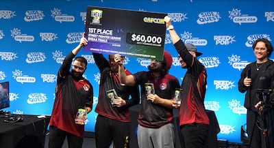Red Dunes comprises Adel Anouche, better known as Big Bird, Amjad Al Shalabi, known as AngryBird; Arman Hanjani, known as Phenom and Joel Sundell, who competes as Juicy Joe. Photo: Red Dunes Games