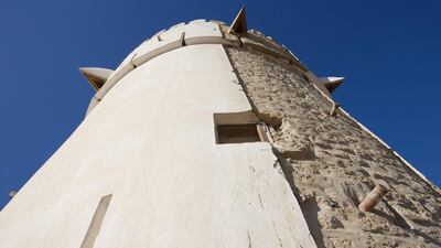 A team of historians and architects are painstakingly removing parts of the white facade placed over Qasr Al Hosn’s original walls more than 30 years ago. Courtesy Abu Dhabi Tourism & Culture Authority