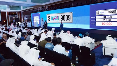 The Roads and Transport Authority raised Dh32.48 million at its 94th Open Auction for Distinctive Licensing Plates. Courtesy RTA