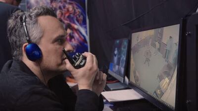 Endgame director Joe Russo takes on games master duties. YouTube/Marvel.