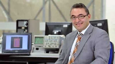 Dr Lutfi Albasha has developed a radio chip that can harvest energy out of empty space. Charles Crowell for The National