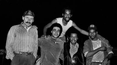 Shorter with the members of the hugely successful jazz fusion band Weather Report in 1978