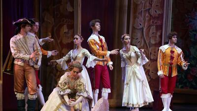 Members of the St Petersburg ballet theatre perform 'Sleeping Beauty in the opera of Algiers, Algeria. EPA