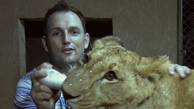 Rob Punton is presenting an outline of his plans to wildlife centres in which he says interaction with humans creates “a happier healthy big cat�.