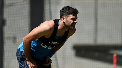 James Anderson during training at the MCG in Melbourne. EPA