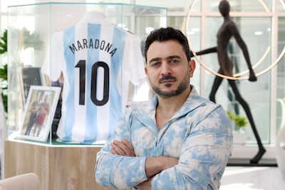 Mohamad Mir Ebrahim, who cut Maradona's hair, has refused to endorse the authenticity of the auction lot. Chris Whiteoak / The National