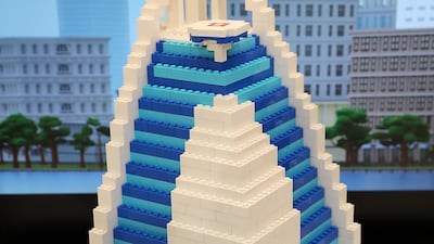 A Lego version of Burj Al Arab at the Lego Store in The Dubai Mall.
