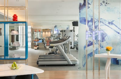 Inside the bright and airy W Taipei gym. Photo: W Taipei