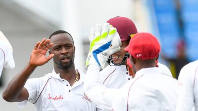 Kemar Roach, left, took 5-12 as Bangladesh were bowled out for 43. Randy Brooks / AFP