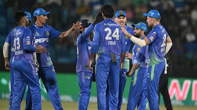 Multan Sultan players at the National Stadium in Karachi earlier this year. AFP