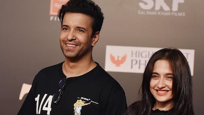 Bollywood actors Aamir Ali Malik, left, and Sanjeeda Sheikh attend the premiere of Hindi film 'Bharat' in Mumbai on June 4, 2019. AFP