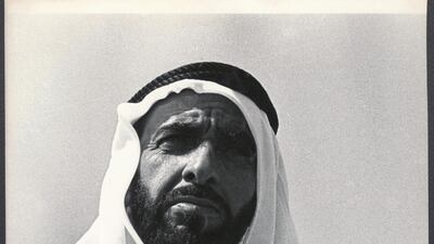 Portrait of Sheikh Zayed, circa 1970s. Copyright Zaki Nusseibeh