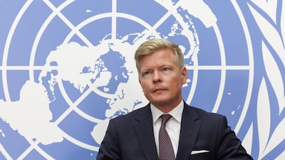 Hans Grundberg, Special Envoy of the Secretary-General for Yemen, at the European headquarters of the United Nations in Geneva, Switzerland. EPA