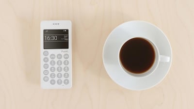 The MP01 mobile phone allows you only to send texts and make calls. Courtesy Punkt