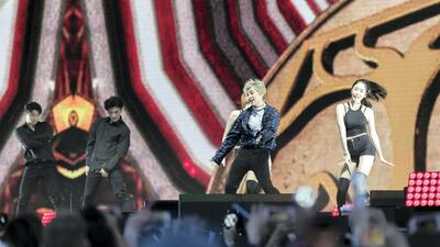 The artists performing were all signed to the record label SM Entertainment. Reem Mohammed / The National