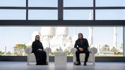 Edward Jung and Taif Al Amiri at Majlis Mohamed bin Zayed.