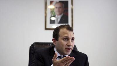Lebanon foreign minister Gebran Bassil. Cynthia Karam / Reuters