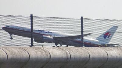 Flight MH17 as it was taking off at 12.31pm from Schiphol airport near Amsterdam, the Netherlands. Fred Neeleman/EPA