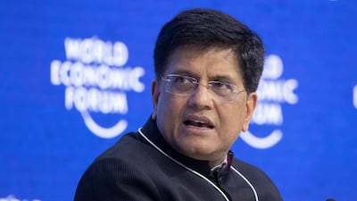 India's Commerce Minister Piyush Goyal at the World Economic Forum 2022 in Davos, Switzerland. Reuters