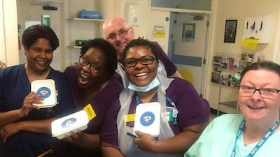 Iraqi food for NHS staff cooked by Philip Juma, a British-Iraqi chef. Courtesy Philip Juma