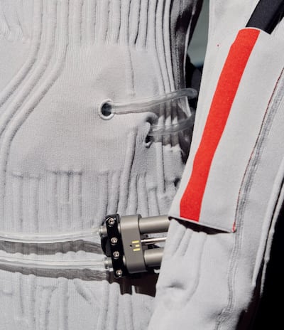 A close-up of the innovative knit developed by Prada for the project. Photo: Prada