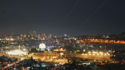 Jerusalem during an missile attack alert from Iran. AP Photo