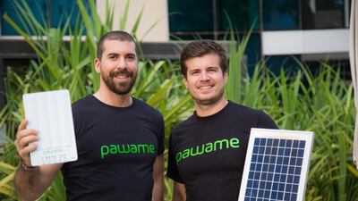 Alexandre Allegue (left), Pawame chairman and co-founder, and Maurice Parets, the company's chief executive (right). The company's alternative fundraising method comes two months after it secured $2 million through more conventional channels. Photo: Pawame