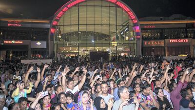 Dubai Festival City Mall hosted a huge Diwali celebration in Dubai on Thursday night. As part of the celebration, they unveiled the new IMAGINE show, ‘Hathi’s Garden’ that features a hint of Bollywood, a splash of colour and a specially curated musical score, accompanied by a specially choreographed fireworks display. Reem Mohammed / The National